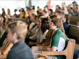 Students in worship.